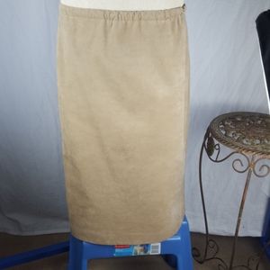VTG ULTRA SUEDE TAN SKIRT SZ M